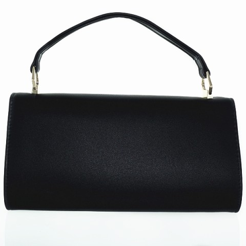 Elegant Feminine Top Handle Faux Leather Clutch