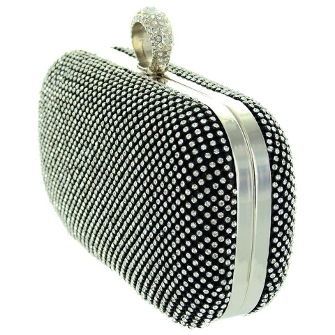 Dazzling Allover Rhinestone Ring Clutch