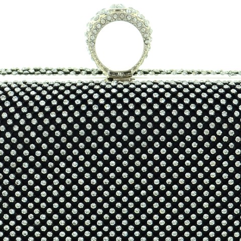 Dazzling Allover Rhinestone Ring Clutch