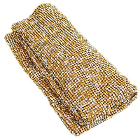 Sparkling Crystal Foldover Soft Pouch