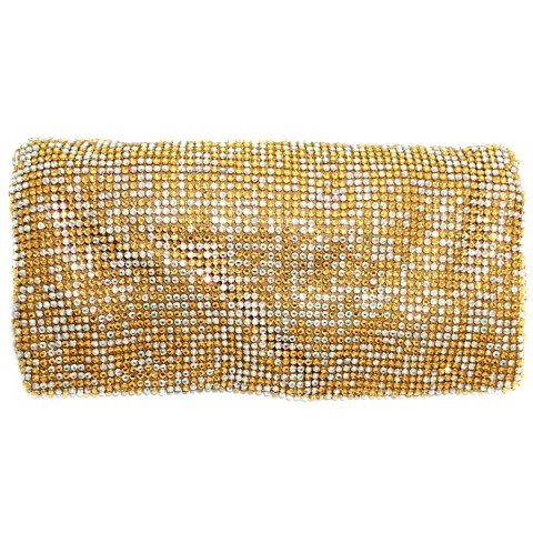 Sparkling Crystal Foldover Soft Pouch