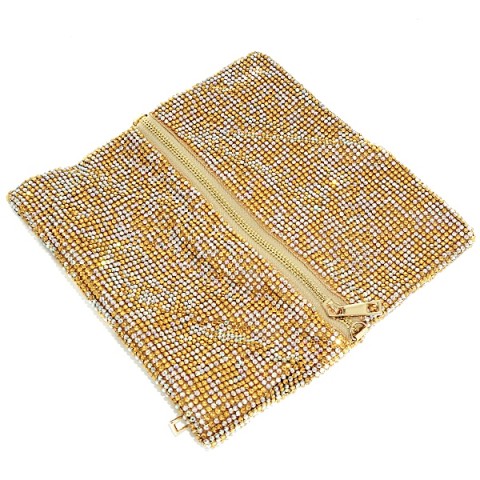 Sparkling Crystal Foldover Soft Pouch