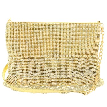 Signature Mini Dress Lavish Mesh Rhinestone Bag