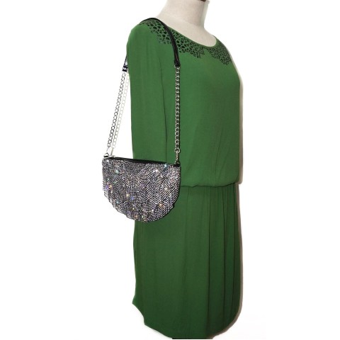 Signature Mini Dress Lavish Mesh Rhinestone Bag