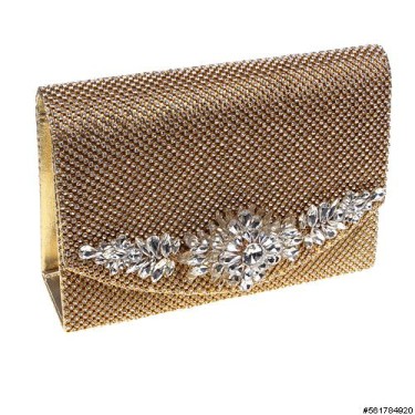 Dazzling Crystal Deco Allover Rhinestone  Clutch