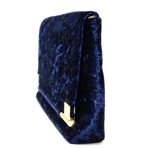 Floral Embossed Velvet Clutch