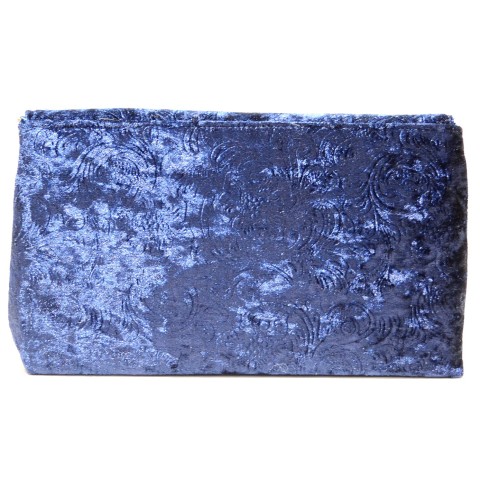 Floral Embossed Velvet Clutch