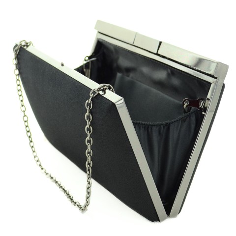 Chic Satin Frame Clutch