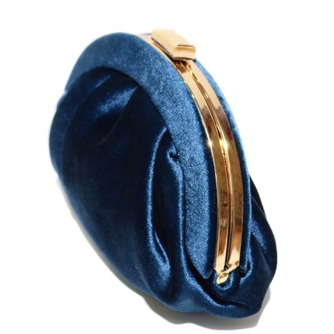 Velvet Half Moon Clutch