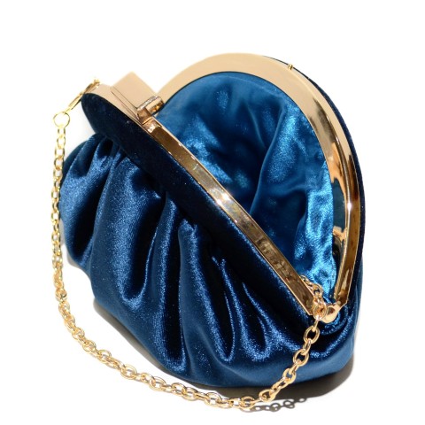 Velvet Half Moon Clutch