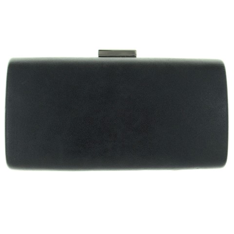 Metallic Faux Leather Box Clutch