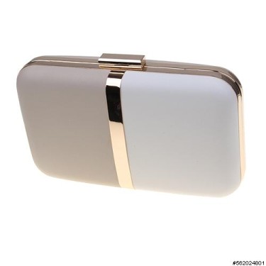 Two Tone Metal Frame Clutch