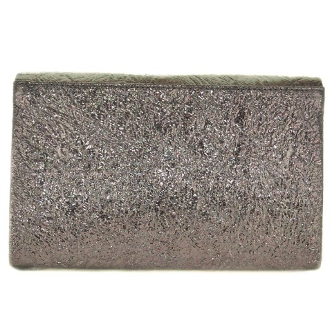 Dazzling Metallic Faux Leather Clutch