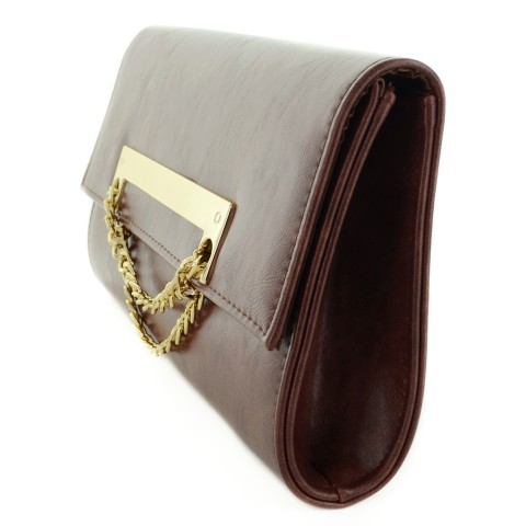 Faux Leather Envelope Clutch