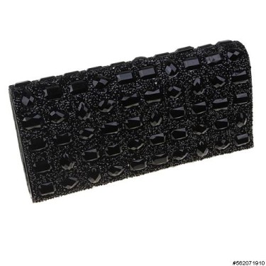 Jewelry Tone Crystal Clutch