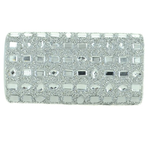 Jewelry Tone Crystal Clutch