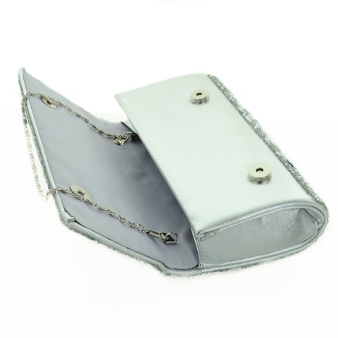 Jewelry Tone Crystal Clutch