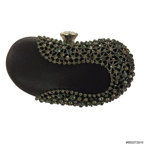 Crystal Beans Shape Clutch