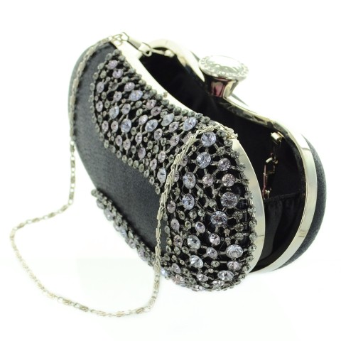 Crystal Beans Shape Clutch