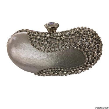 Crystal Beans Shape Clutch