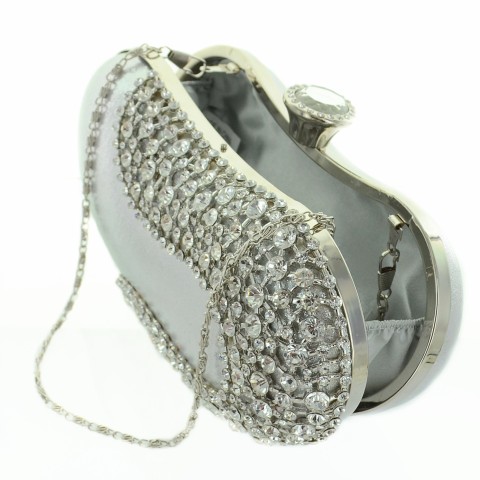 Crystal Beans Shape Clutch