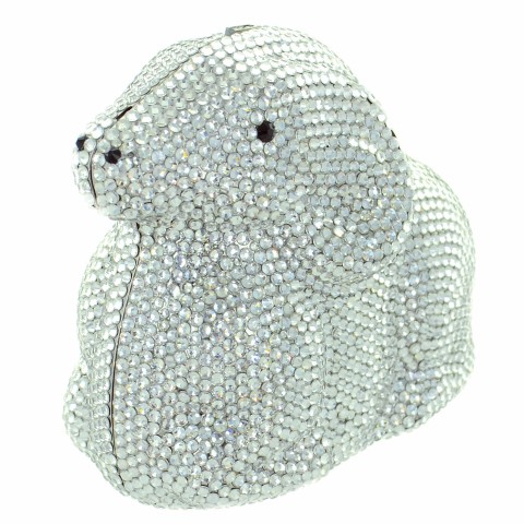 Crystal-Embellished Sheep Evening Clutch