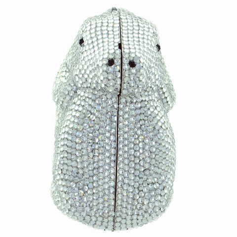 Crystal-Embellished Sheep Evening Clutch