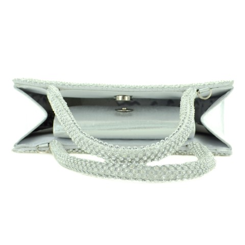 Sparkling Crystla Mesh Clutch