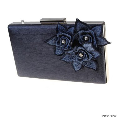 Elegant Flower-embellished Clutch