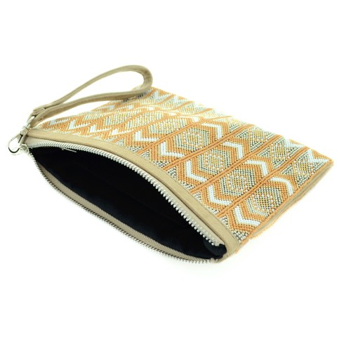 Crystal & Beaded Wristlet Clutch