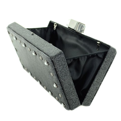 Faux Pearls & Studs Box Clutch