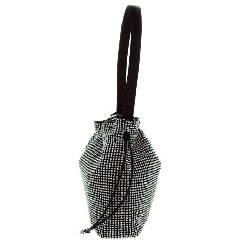 Crystal Drawstring Wristlet Pouch