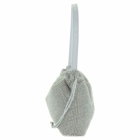 Crystal Drawstring Wristlet Pouch