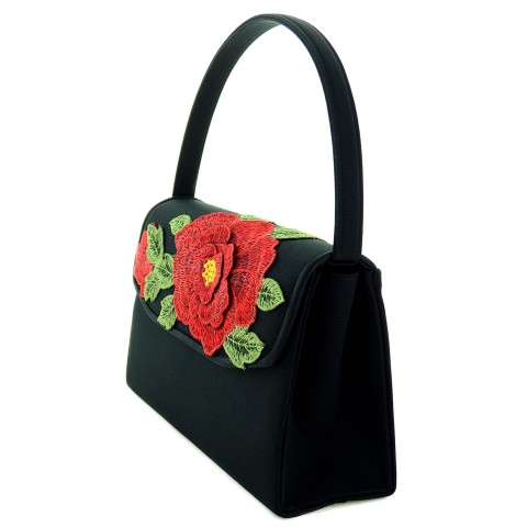 Vintage Classic Flower Embroidered Clutch Bag