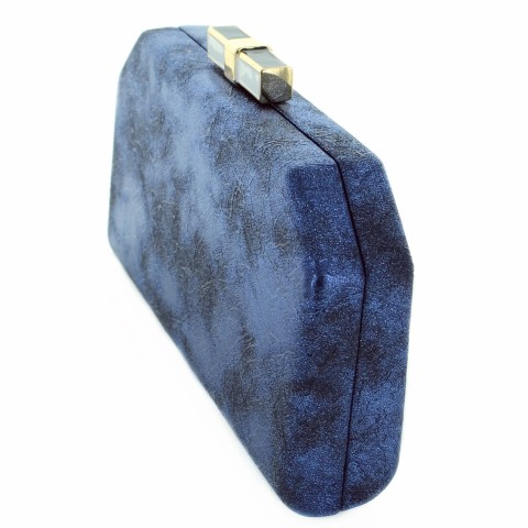 Bow Top Embossed Clutch