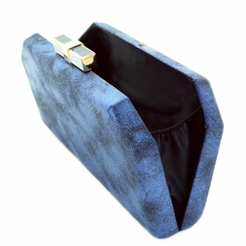 Bow Top Embossed Clutch