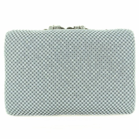 Crystal Peacock Mesh Clutch