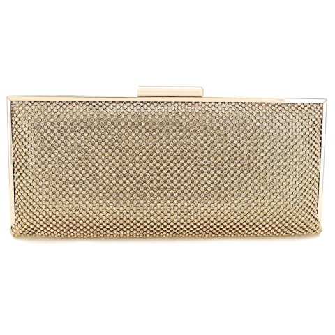 Crystal Mesh Frame Clutch