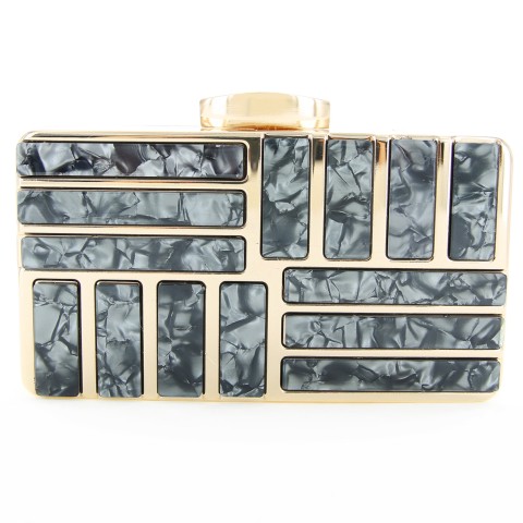 Marble Cut Acrylic Clutch