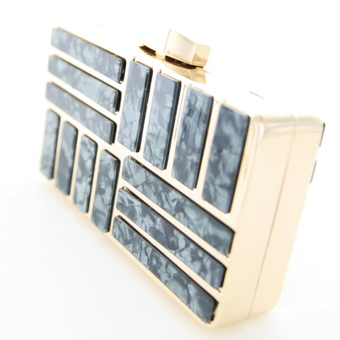 Marble Cut Acrylic Clutch