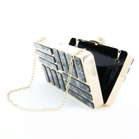 Marble Cut Acrylic Clutch