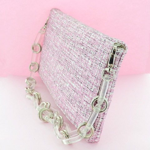 Glitter Metallic Envelope Clutch Bag