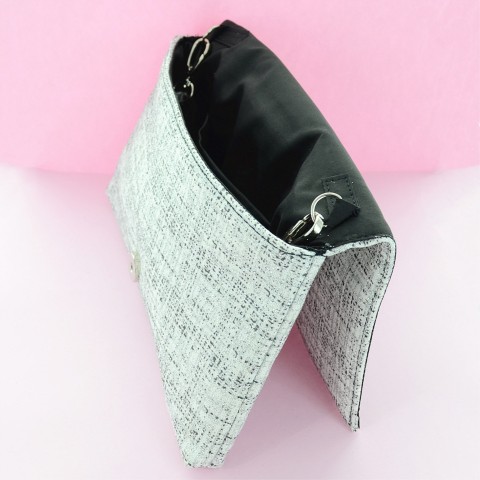 Glitter Metallic Envelope Clutch Bag