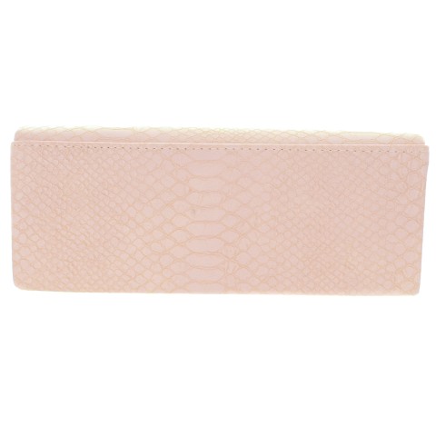 Croc Embossed Faux Leather Clutch