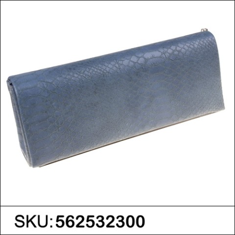 Croc Embossed Faux Leather Clutch