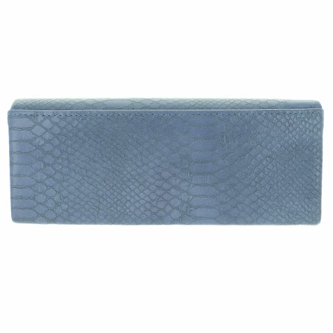 Croc Embossed Faux Leather Clutch