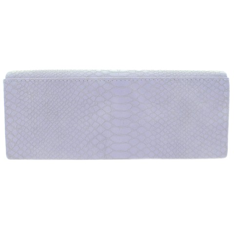 Croc Embossed Faux Leather Clutch