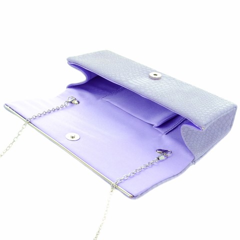 Croc Embossed Faux Leather Clutch