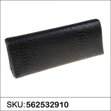 Croc Embossed Faux Leather Clutch