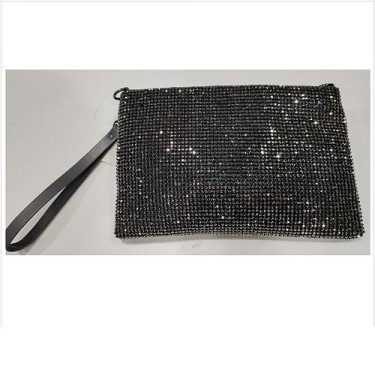 Rhinestone Crystal Allover Wristlet Clutch Bag